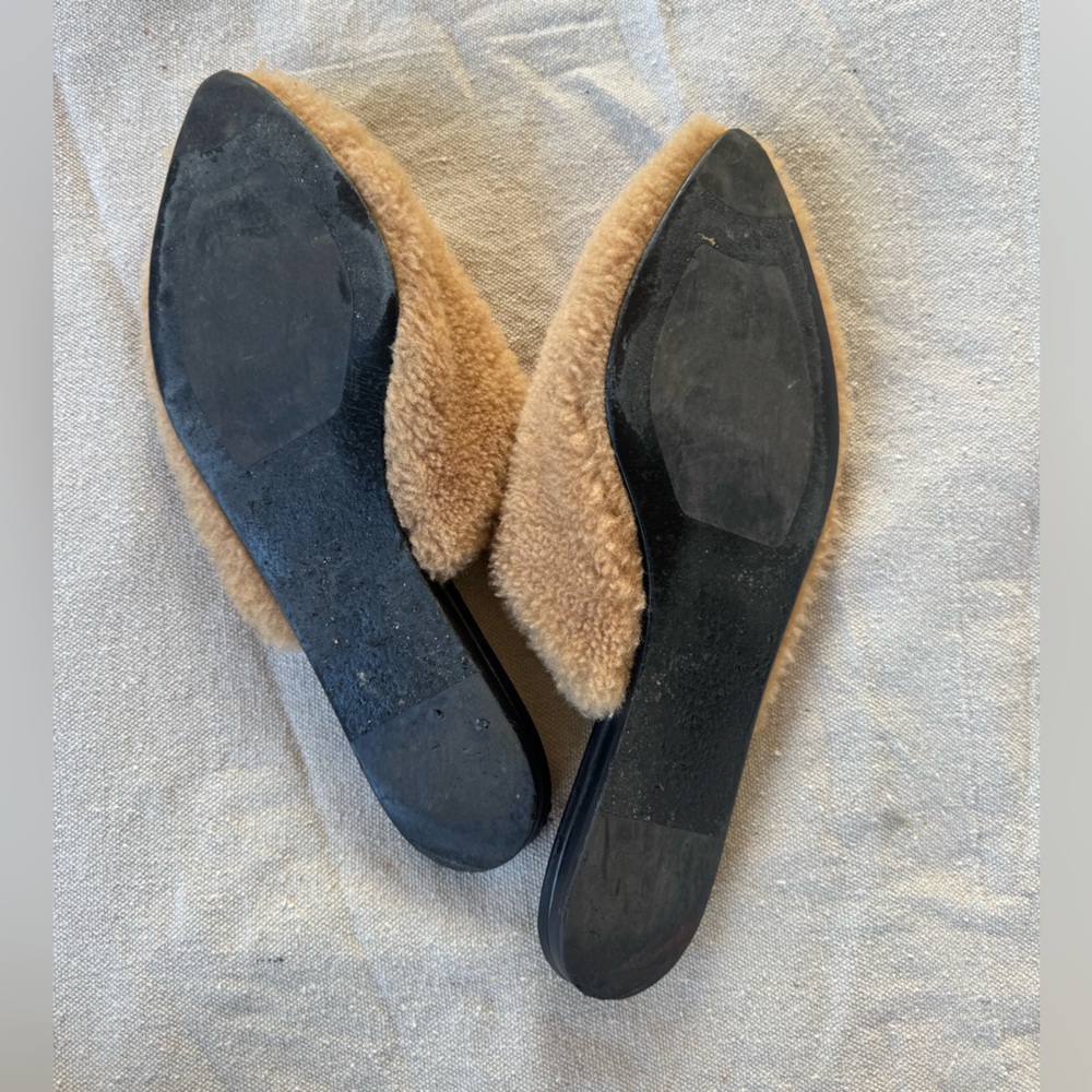 JENNI KAYNE Tan Shearling Slip-On Mules Size 41 (US 11) - Picture 9 of 10